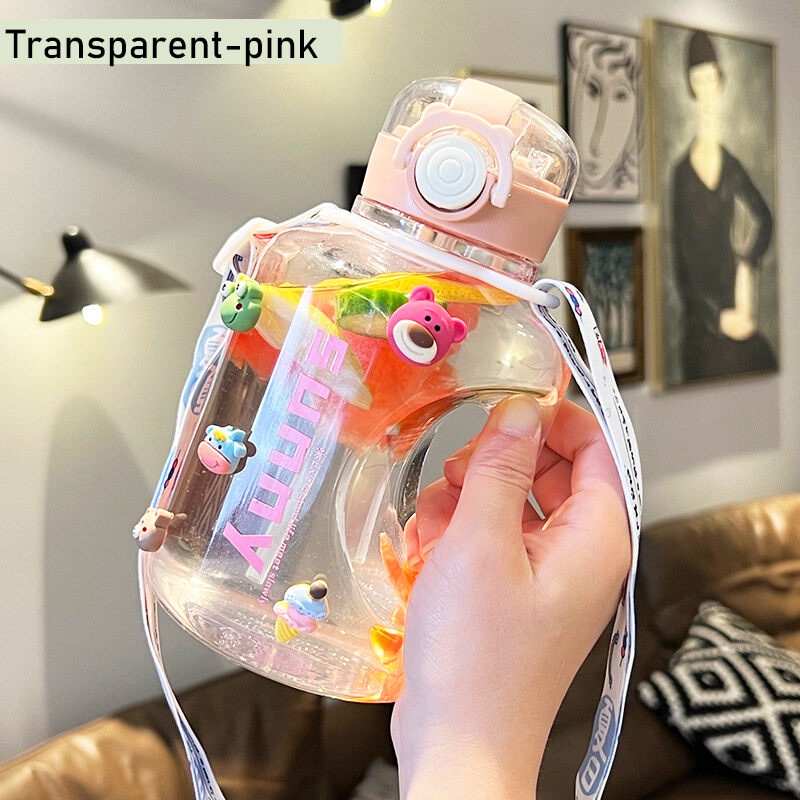 ONLY HOUSE Bộ Dụng Cụ Tập Thể Dục Gồm Dây Đeo + Nhãn Dán 3D 1000ml (Có Sức Chứa Lớn) Dành Cho Nam Và Nữ