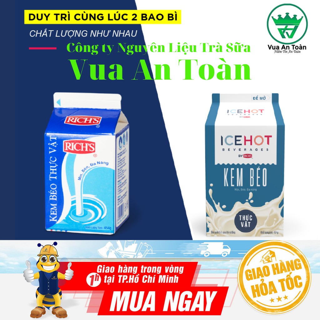 Kem Béo Thực Vật Rich's- Rich Lùn 454gr