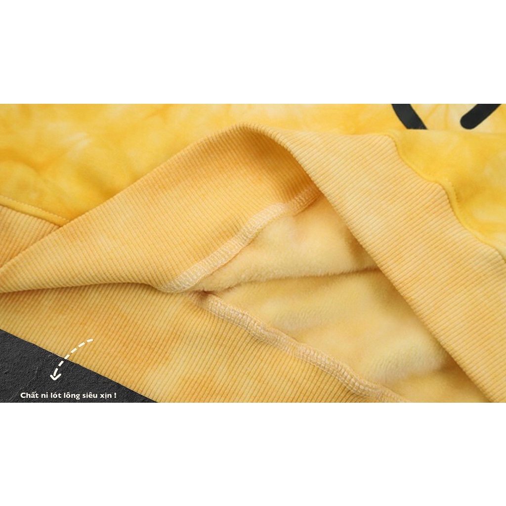 Áo Sweater nam nữ MEANSTORE nỉ lót lông oversize Unisex form rộng Ulzzang Hàn Quốc chất mềm mịn - Loang nháy mắt