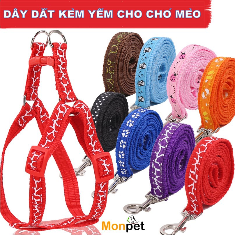 Dây dắt kèm yếm cho chó mèo thú cưng 🐾