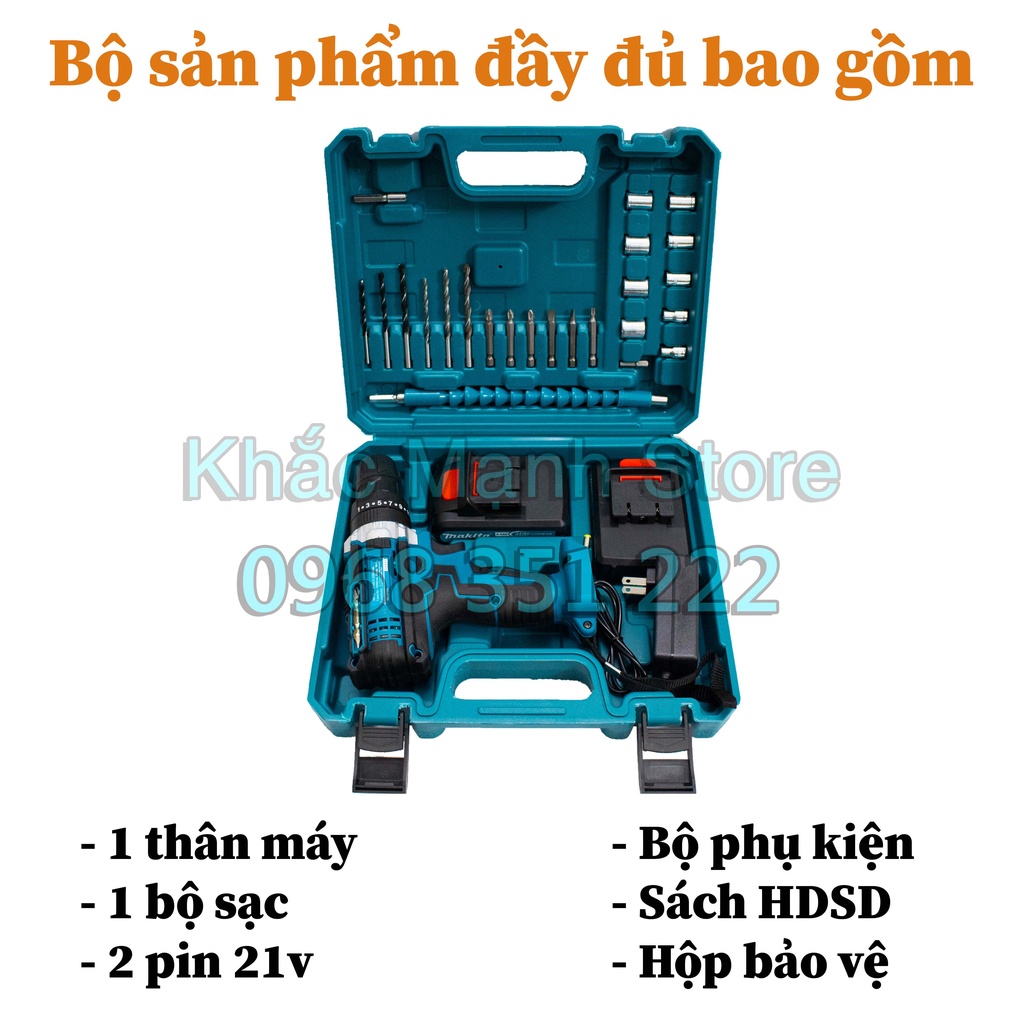 Máy Khoan Pin MAKITA 36V Kẹp Vít, Có Đèn Led, Có Chức Năng Khoan Búa