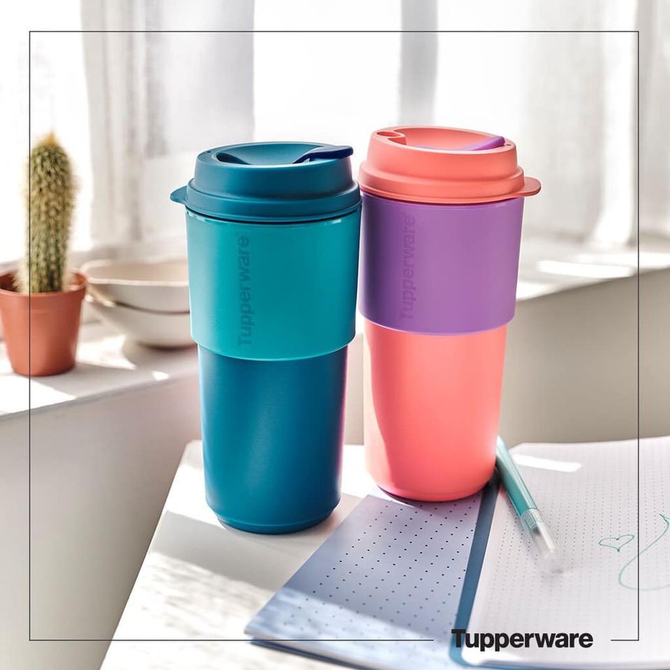 Ly đựng cà phê Coffee To Go 490ml Tupperware hoàn toàn kín khí chất liệu nhựa nguyên sinh an toàn