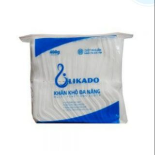 Combo 5 bịch khăn vải khô đa năng likado loại 400g cỡ to 20*22cm 200 tờ