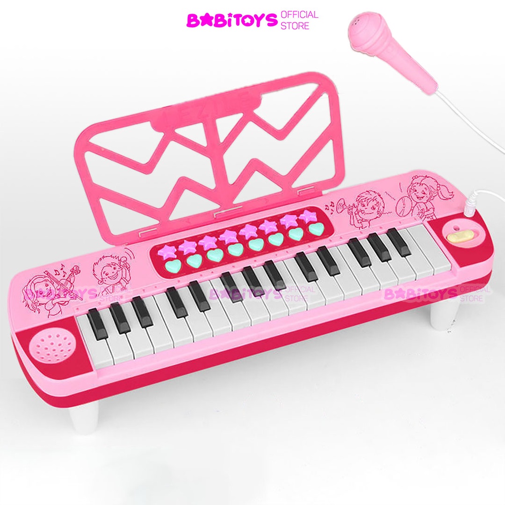 Đàn Piano Cho Bé, Đàn Organ Cho Bé Kèm Mic Hát Âm Thanh Chuẩn, Đồ Chơi Âm Nhạc Piano Cho Bé