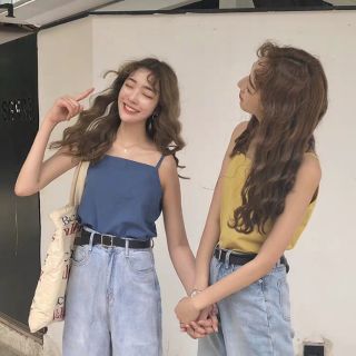 Áo hai dây trơn đũi