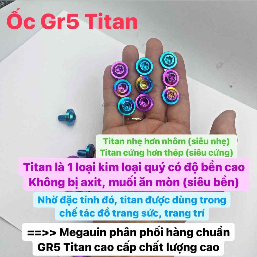 Ốc Titan GR5 Gác Chân Sau Exciter 150