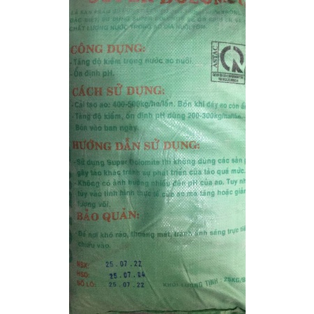10 Kg Super Dolomite TTH, Dùng Cho Nuôi Ốc Thương Phẩm, Với Hàm lượng Nguyên tố Vi lượng Cao