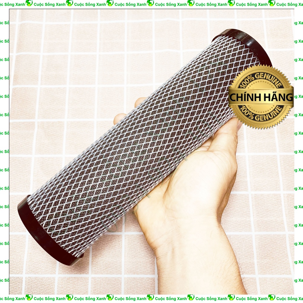Lõi lọc nước số 2 dành cho máy lọc nước RO, Lõi CTO 10 than Anthracite - Lõi lọc nước khử clo, khử mùi