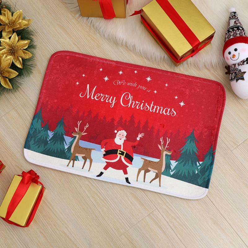 Thảm Chùi Chân Chống Trượt Họa Tiết Giáng Sinh 40X60cm