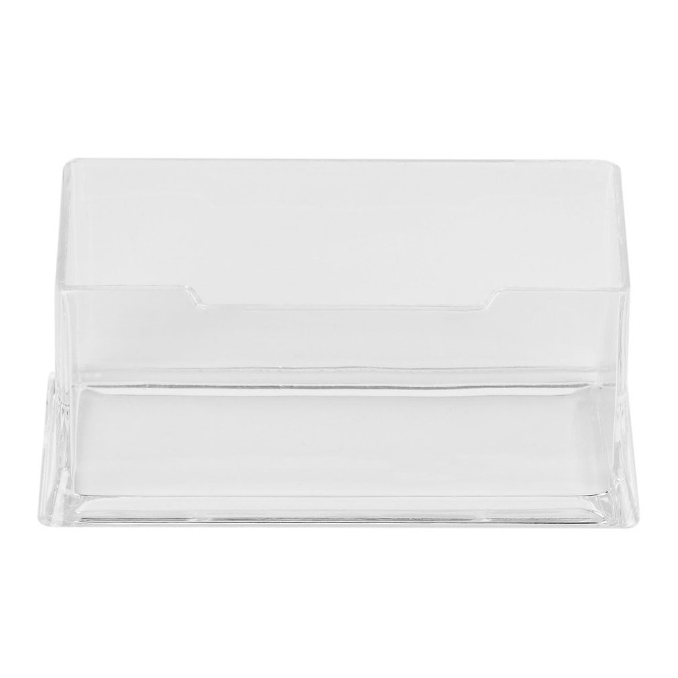 •NEW•Clear Desktop Business Card Holder Display Stand Acrylic Plastic Desk Shelf