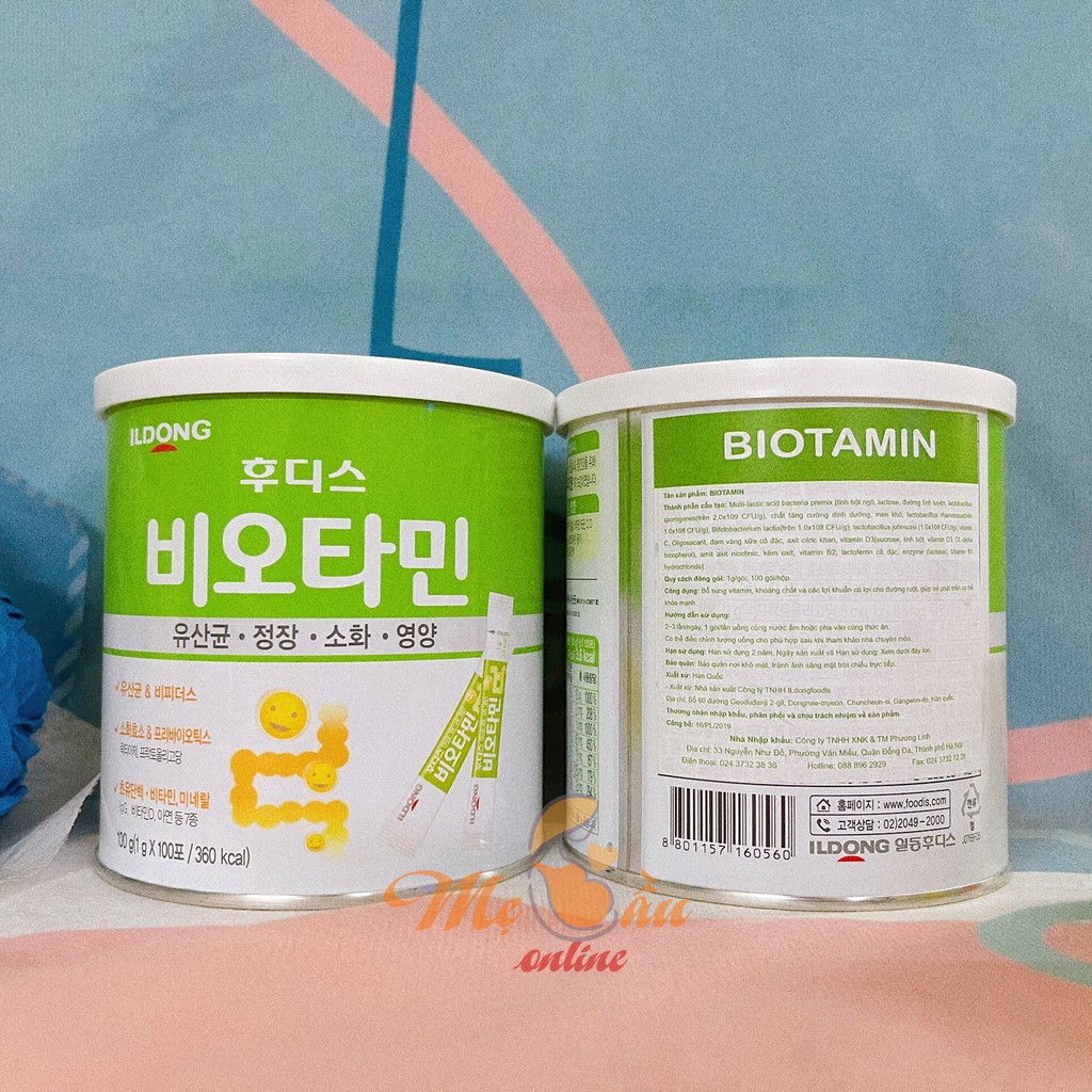 Men vi sinh ILDONG Biotamin Hàn Quốc 100 gói 100g