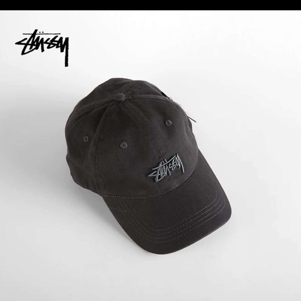 Mũ Lưỡi Trai Thêu Chữ Stussy Phong Cách Retro Đường Phố Cá Tính