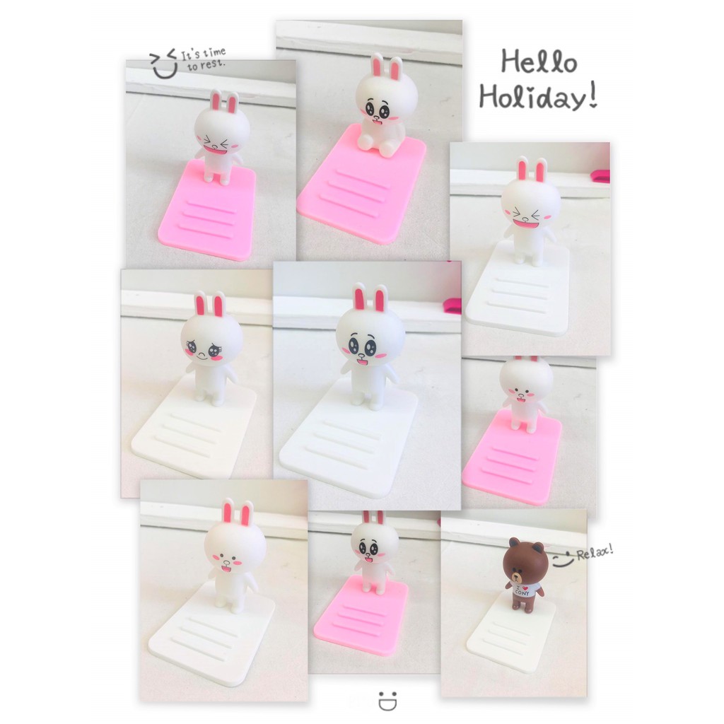 Giá Đỡ Điện Thoại Siêu Dễ Thương Vũ Khí Selfie Hình Thỏ Cony, Gấu Brown - Có thể chọn mẫu | BigBuy360 - bigbuy360.vn
