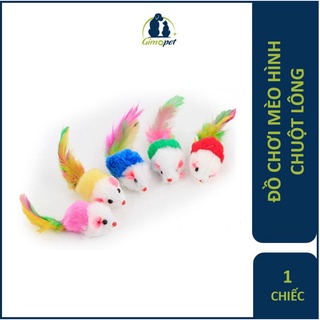 Chuột đồ chơi lông vũ mềm nhiều màu sắc vui nhộn cho mèo