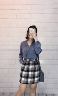 SƠ MI CỔ CHÉO LỤA TUyẾT