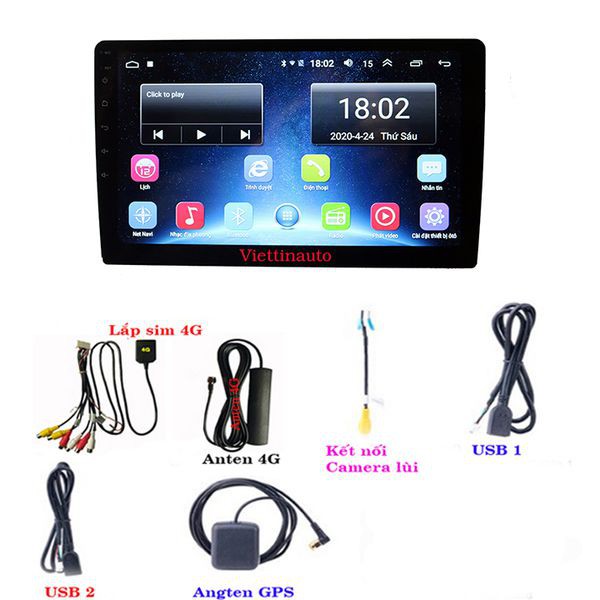 Màn hình Android 10 In 2.5D Ram 1G Rom 32G 4G IPS AHD | BigBuy360 - bigbuy360.vn