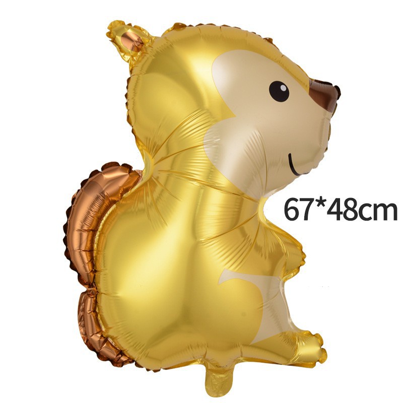 Bóng nhôm hình con thỏ, cáo, sóc, nhím, trang trí sinh nhật, party Fubao Store