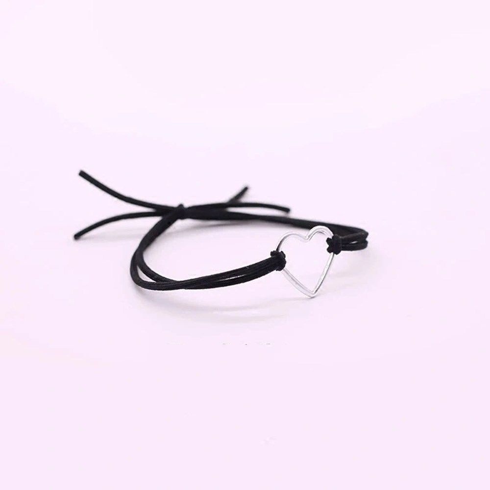 Vòng tay dây thừng mặt hình ngôi sao/trái tim có thể điều chỉnh thời trang cho cặp đôi
