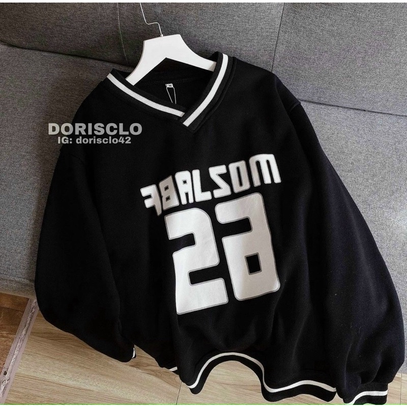 Áo Sweater Cổ Tim Nỉ Ngoại Tay Phồng 26 ❤️Áo Swt nỉ bông Tay Dài Form Unisex