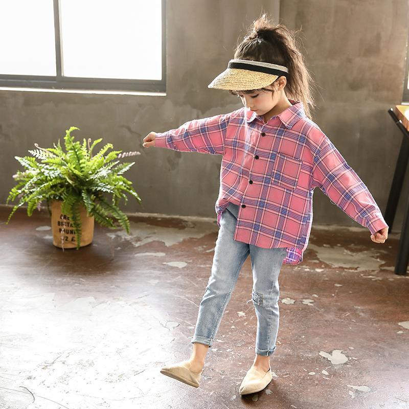 Áo khoác sơ mi kẻ sọc ca rô thời trang dành cho bé