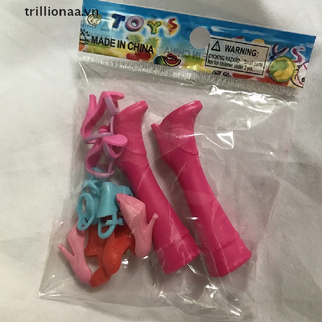 Set 5 Đôi Giày Cao Gót 29cm Dành Cho Búp Bê Đồ Chơi