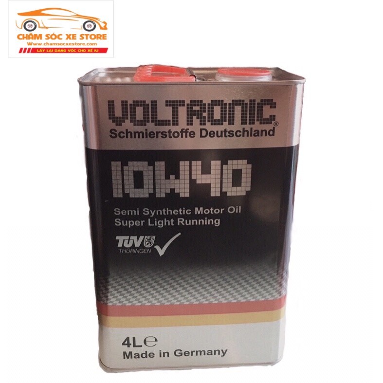 Nhớt Voltronic 10W-40 Semi Sythetic Motor Oil 4 lít chamsocxestore