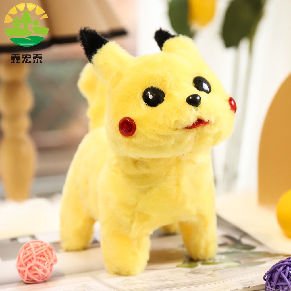 Pikachu, Thú nhồi bông, Chó bông biết đi biết sủa, Đồ chơi chó bông cực đáng yêu cho bé