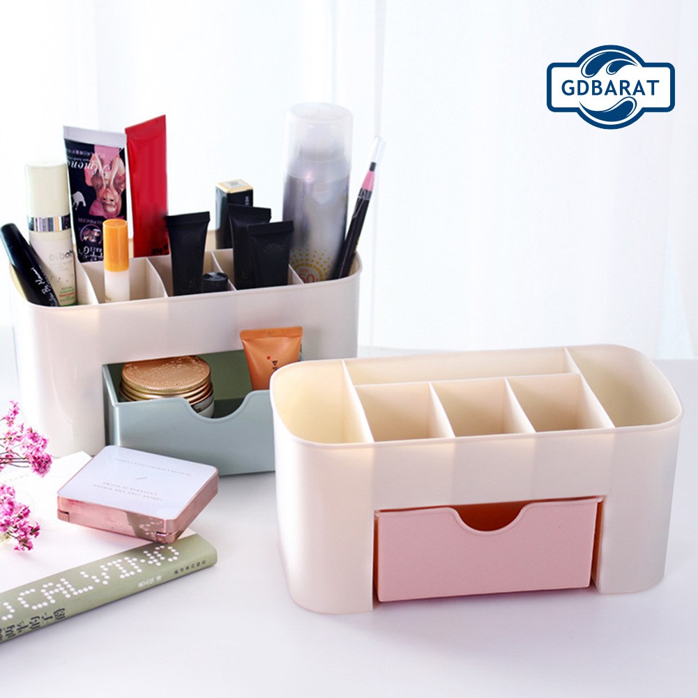 Hộp Nhựa Nhiều Ngăn Đựng Đồ Trang Điểm Để Bàn Tiện Dụng