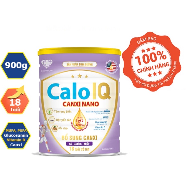Sữa Bột Calo IQ Canxi Nano Hôp 900g