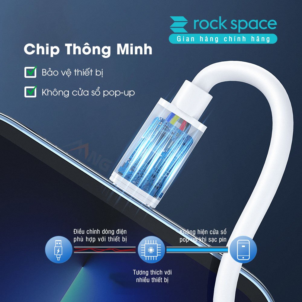 Combo tiện ích đa chức năng Rockspace sạc được cho mọi dòng điện thoại sạc nhanh nhỏ gọn - Hàng chính hãng