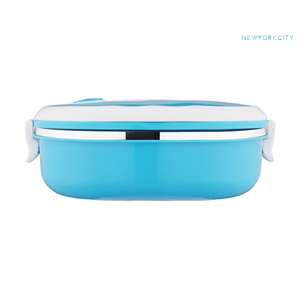 Hộp Đựng Cơm Trưa Cách Nhiệt 1/2 Tầng Hình Chữ Nhật Bằng Thép Không Gỉ NYC