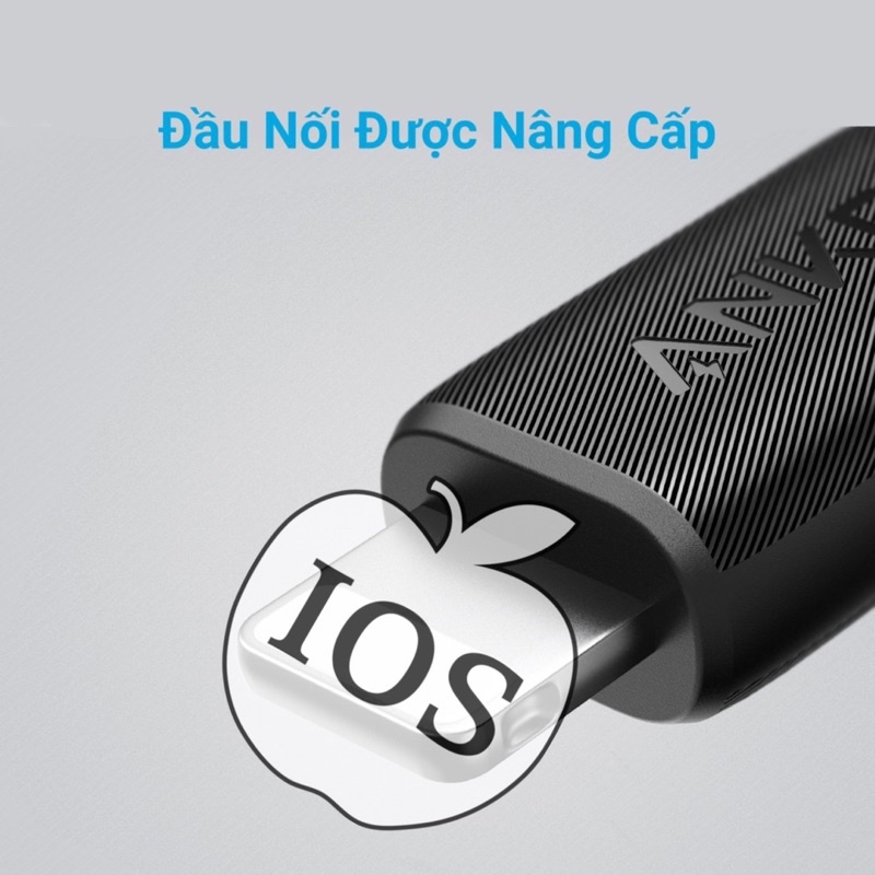 Dây Sạc-Cáp Sạc Anker PowerLine II Usb to L 30cm/A8431 -0.9m/A8432 - 1.8m/A8433