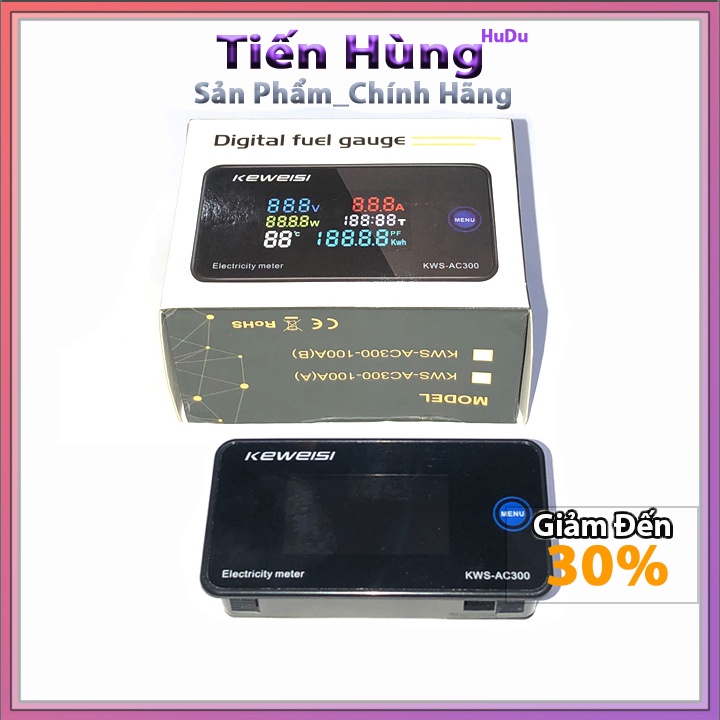 Đồng hồ đo điện áp Ac Kws-Ac300 100a hiển thị 7 thông số đa năng chất lượng cao