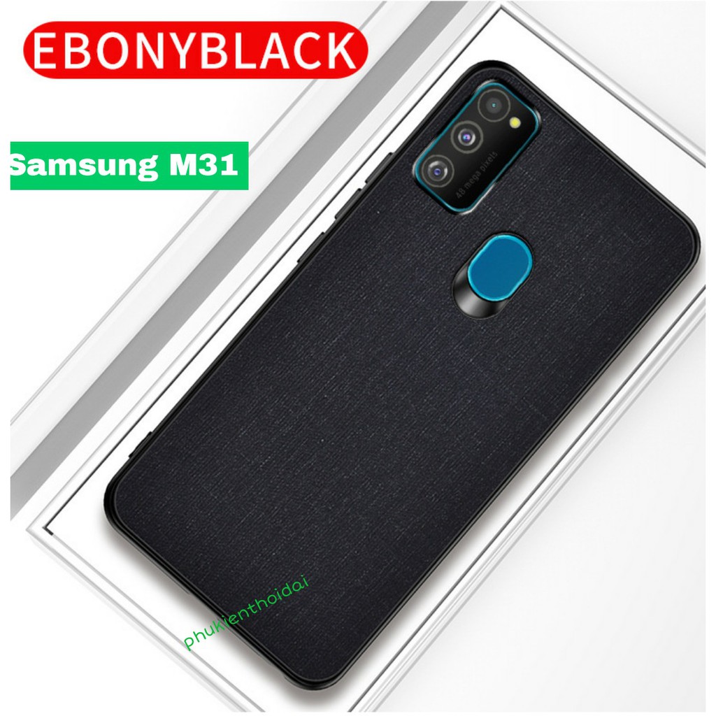 Ốp lưng Samsung M31 chống sốc vân vải bố thời trang cao cấp siêu bền