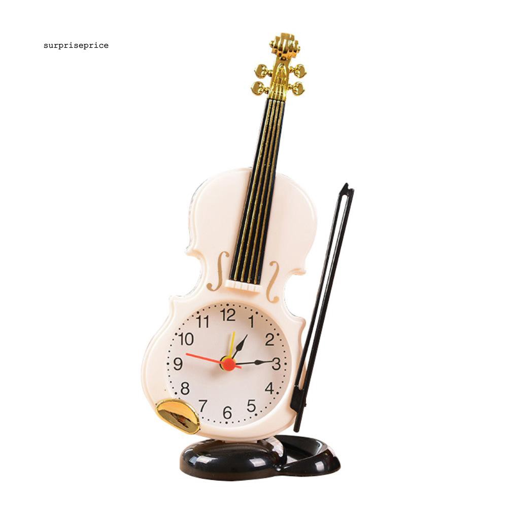 Đồng hồ báo thức để bàn hình cây đàn violin sáng tạo