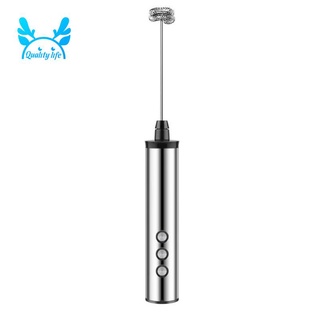 Máy tạo bọt sữa cà phê cầm tay 3 tốc độ bằng thép không gỉ tiện dụng cho gia đình