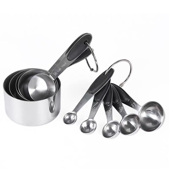 Bộ 10 cup thìa đong inox