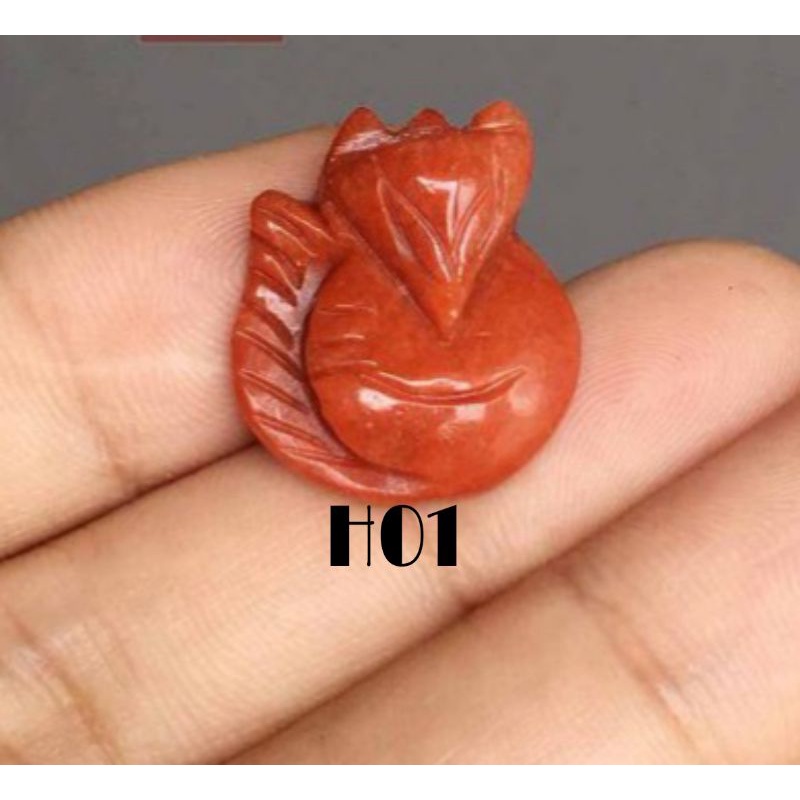 Vòng cổ hồ ly cửu vĩ (9 đuôi) đá N. huyết chế tác thủ công hoàn toàn tự nhiên may mắn, công việc tình duyên lứa đôi