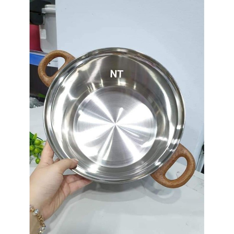 NỒI INOX CAO CẤP 2 ĐÁY SIZE 24 CM