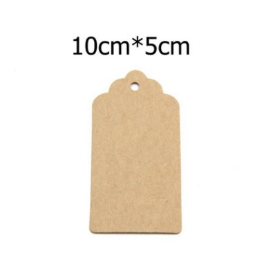 Set 10 tag tự ghi chữ trang trí túi bánh, hộp bánh size 5 x 10 cm