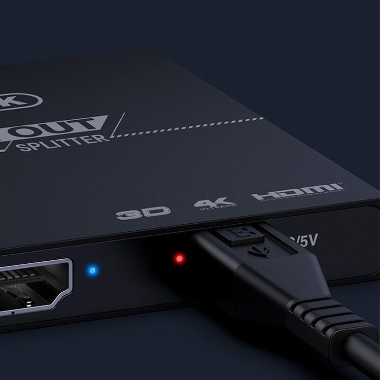 HDMI Splitter 1 in 2 out Unitek 116A - Bộ chia HDMI Unitek 1 vào 2 ra hỗ trợ 4k V116A