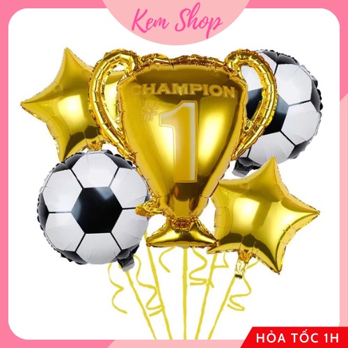 Bóng hình quả bóng đá trang trí sinh nhật cho bé trai, decor chụp ảnh - Kem Shop K147