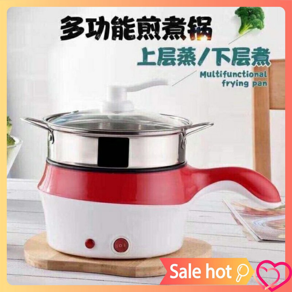 Nồi lẩu mini đa năng kèm giá hấp inox_chiên_xào_nấu ( Loại sezi.18cm )