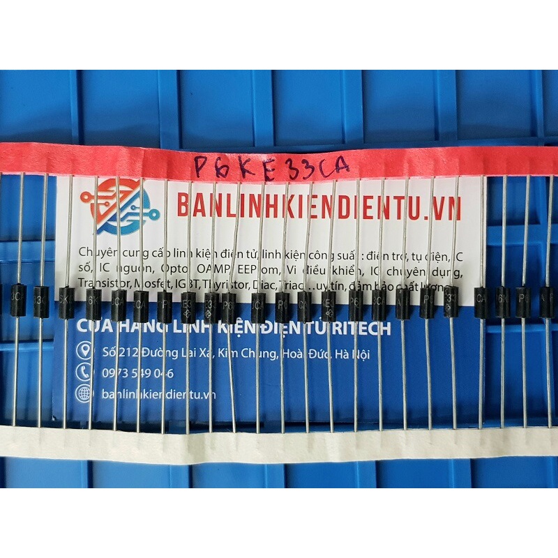 [ combo 10 chiếc ] P6KE33CA Diode TVS 600W Điện Áp Bảo Vệ 33V