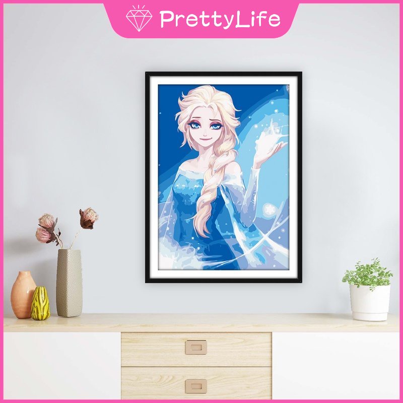 Bộ Tranh Đính Đá 5D Tự Làm 30x40cm Hình Tranh Aisha Trang Trí Nhà Cửa