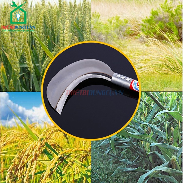 Liềm phát cỏ cán nhôm 45cm dùng phát cỏ chặt cành nhánh tầm xa
