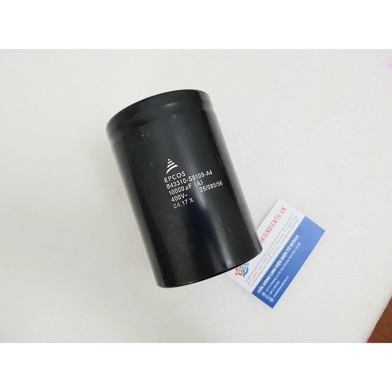 Tụ Điện 10000uF 400V hãng EPCOS kích thước 130x90mm hàng tháo máy