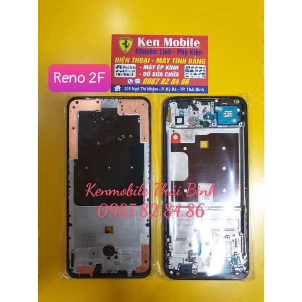 Khung Xương Kèm Bo Viền Và Phím Bấm OPPO RENO 2F, Chất Liệu Nhôm Cao Cấp