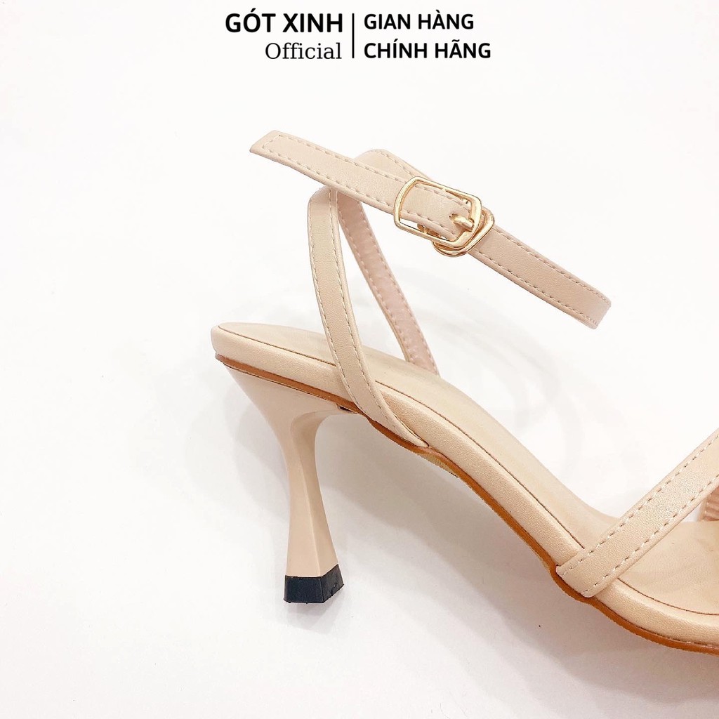 Giày sandal cao gót nữ GÓT XINH GD3 quai mỏng đế nhọn cao 5cm