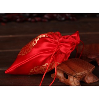 Túi Gấm Đỏ Phong Thủy May Mắn